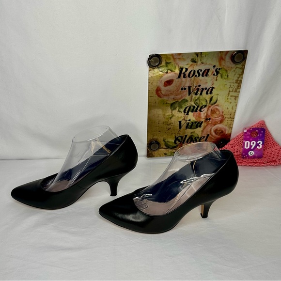 Vince Camuto Black Women's Pumps Mid Heels Size 9 - Picture 2 of 16